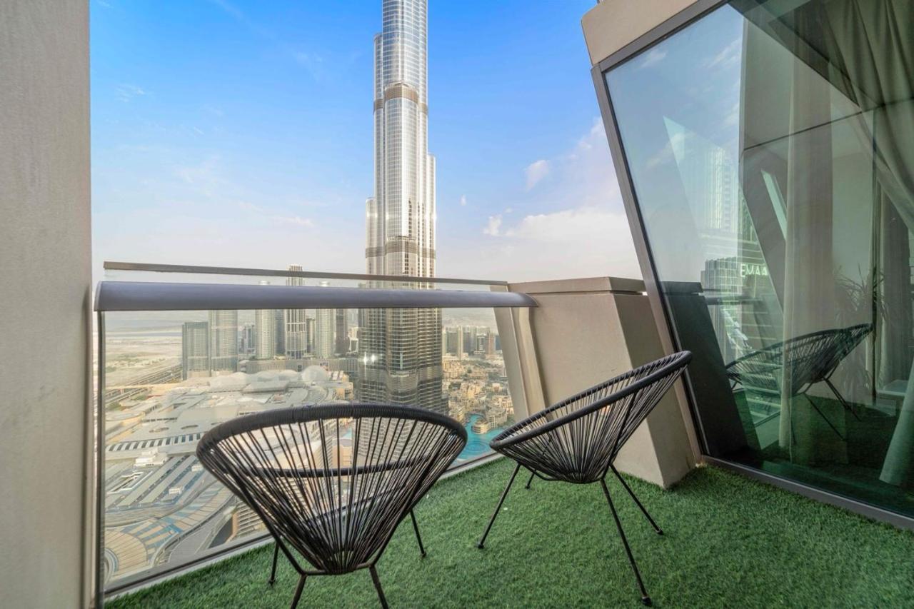 First Class 3Br With Full Burj Khalifa And Fountain View Dubai Exterior foto